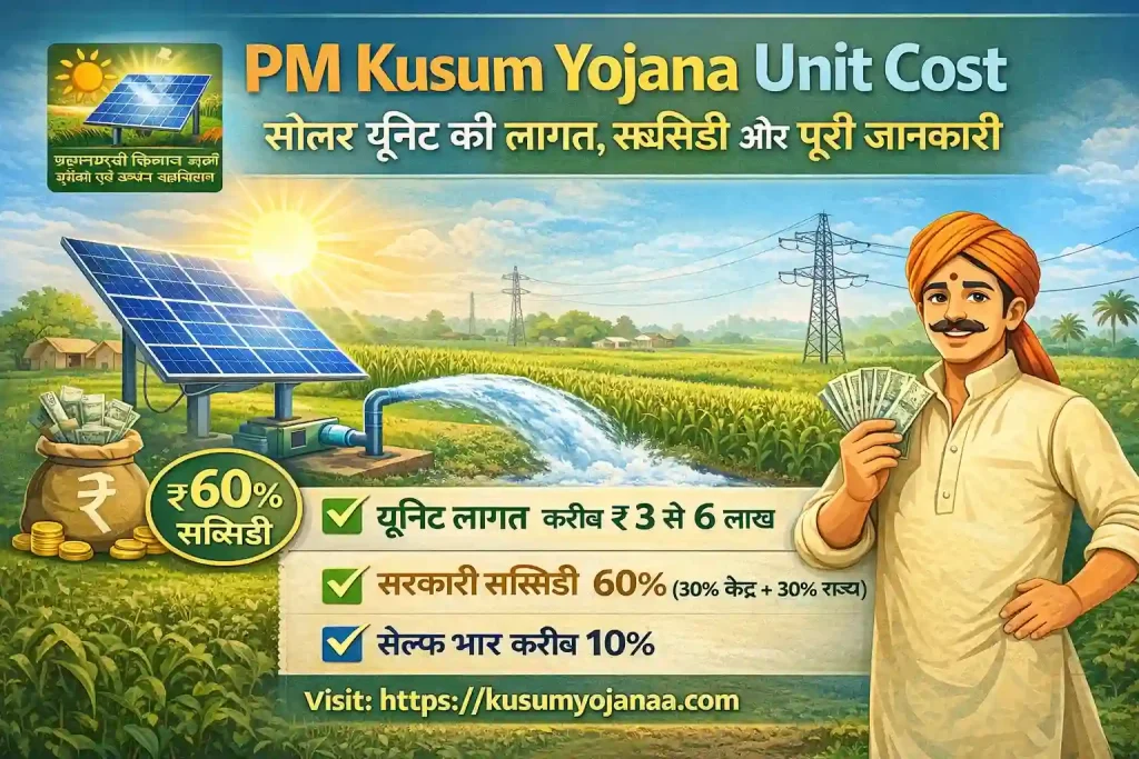 PM Kusum Yojana Unit Cost
